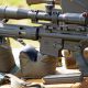 AR10 Rifle with a scope