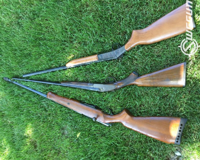 Three shotguns