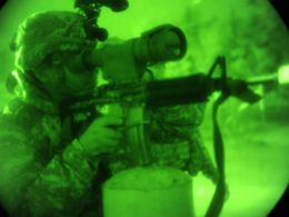 Looking through a thermal scope