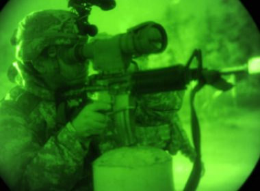 Looking through a thermal scope