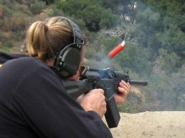 A man shooting with his VEPR 12
