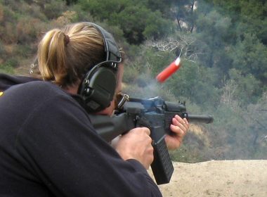 A man shooting with his VEPR 12