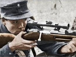 Finnish sniper using Mosin Nagant