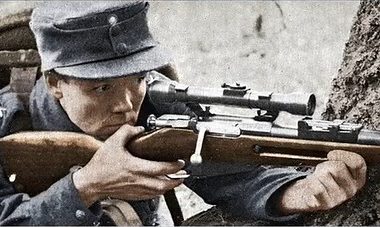 Finnish sniper using Mosin Nagant