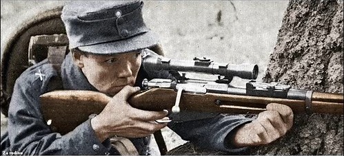 Finnish sniper using Mosin Nagant