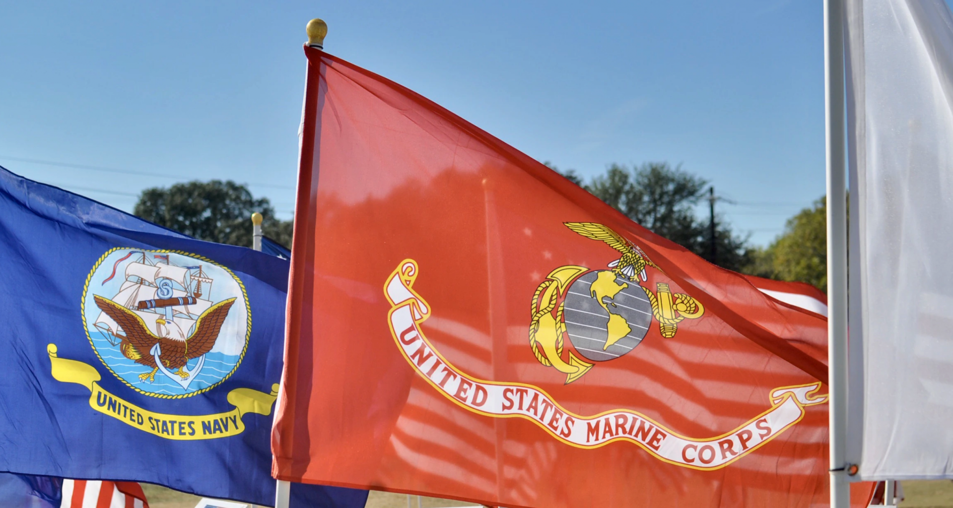 United States Navy and United States Marine Corps flags