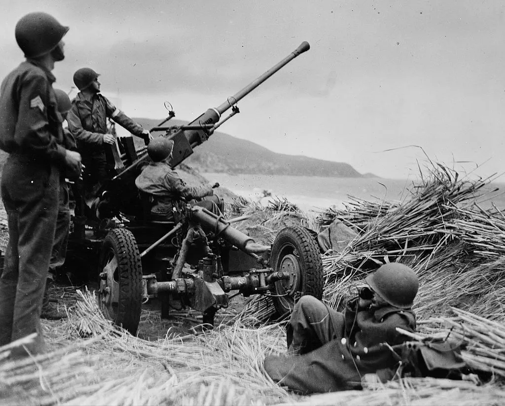Swedish Bofors 40mm anti-aircraft gun