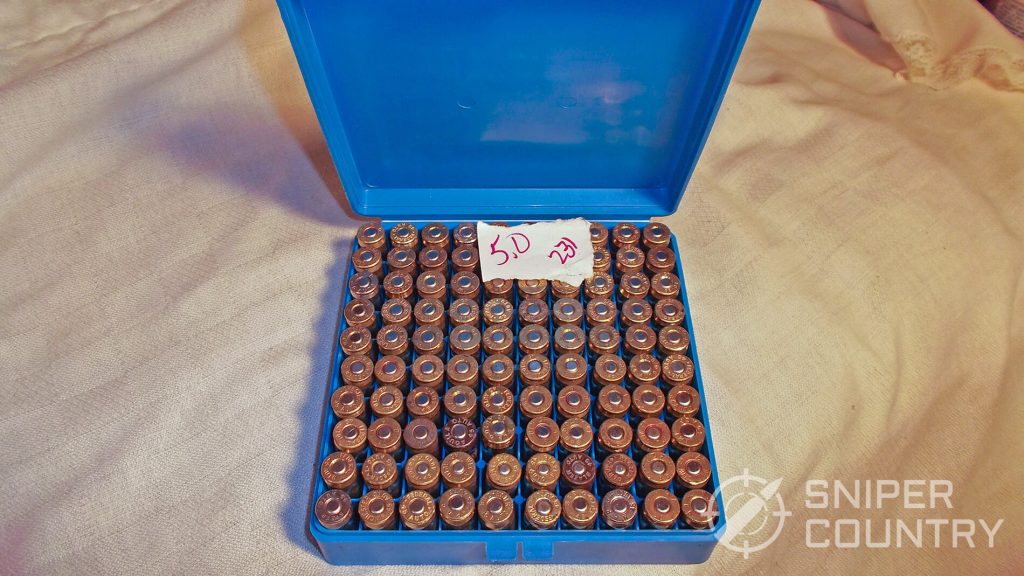 Box of loaded .45 ammo