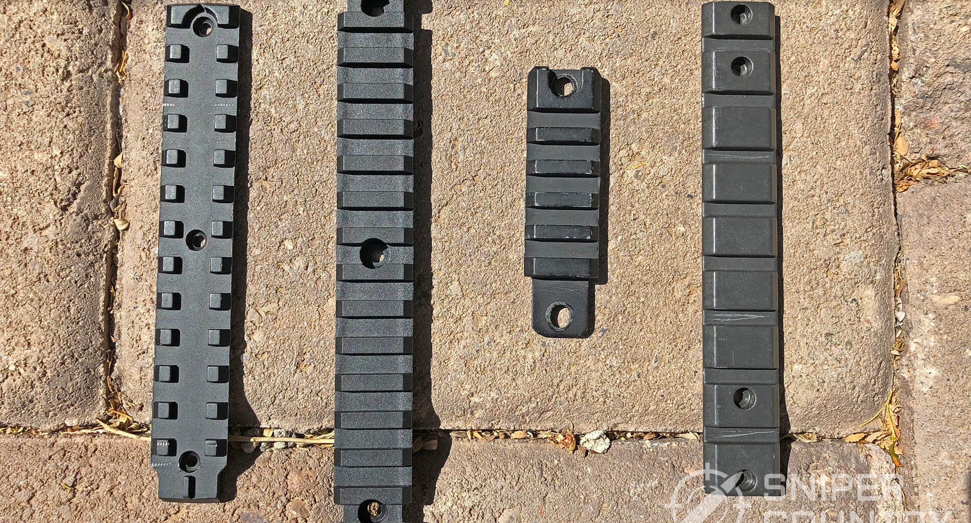 All rails (two weaver two Picatinny)
