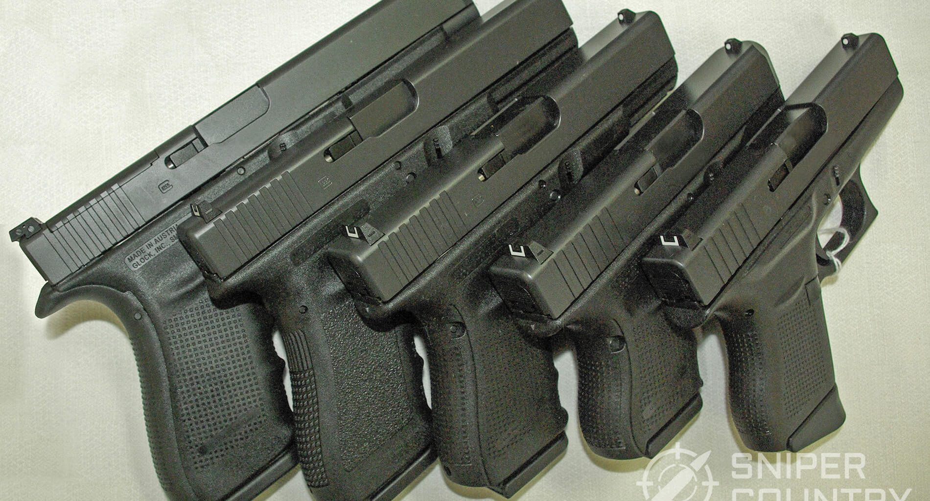 Glock 17 vs Glock 19 vs Glock 26 vs Glock 41 vs Glock 43 WM