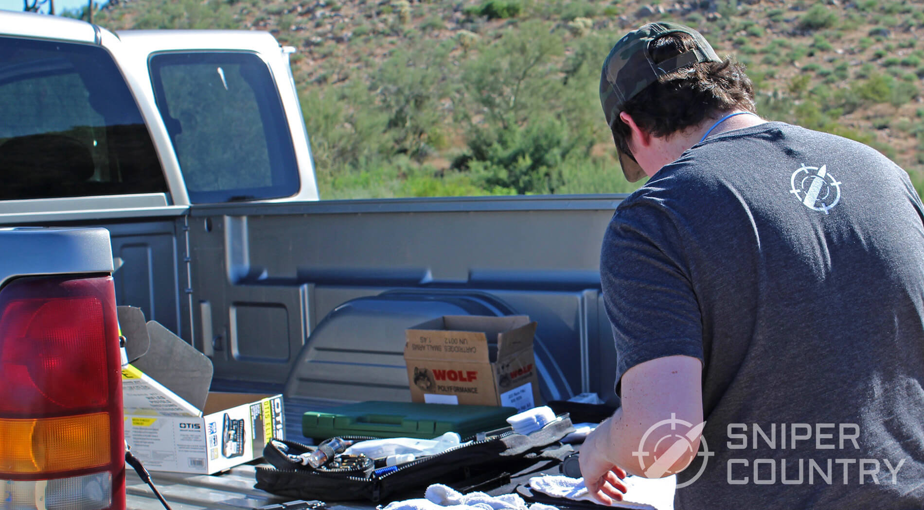 Author performing the gun oil test on his AR-15