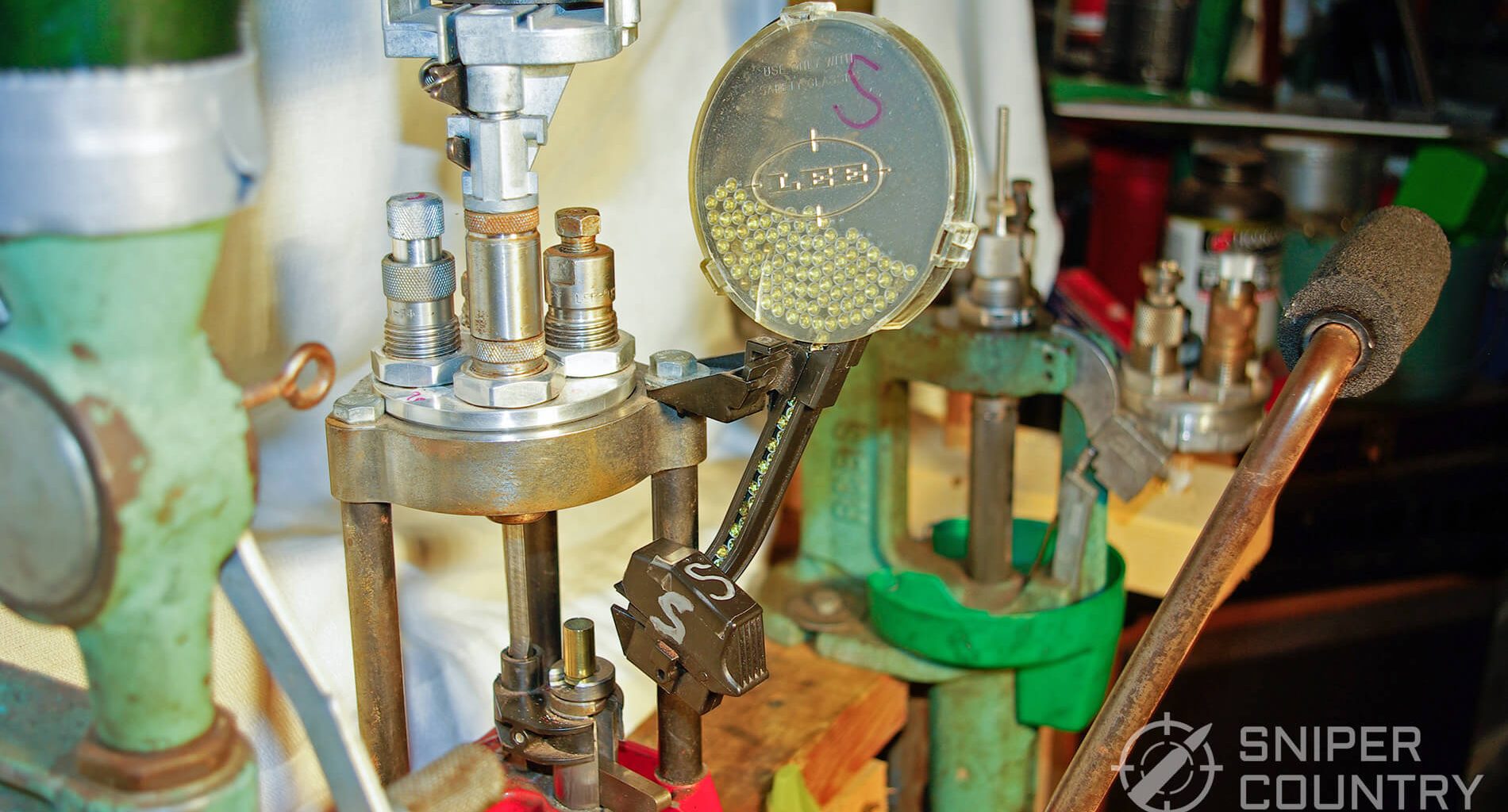 Lee Primer Dispenser on Reloading Press