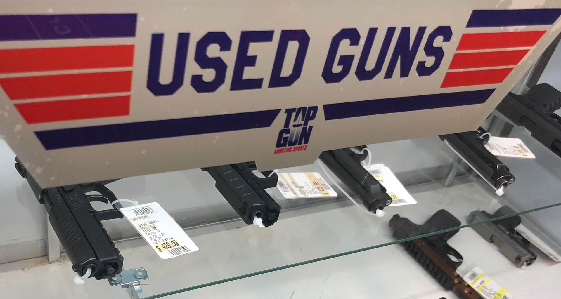 Used guns on shelf