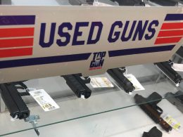 Used guns on shelf