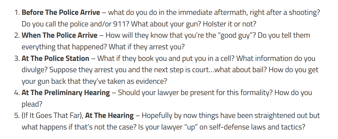 Self Defense Legal Questions