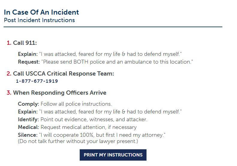 post-incident instruction