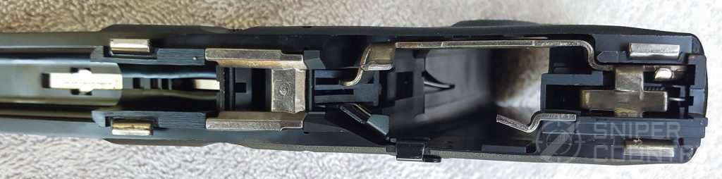 Glock 20 frame top extract mag rel-spring