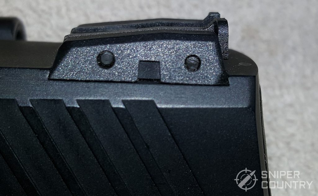 Taurus TX22 review rear sight dovetail