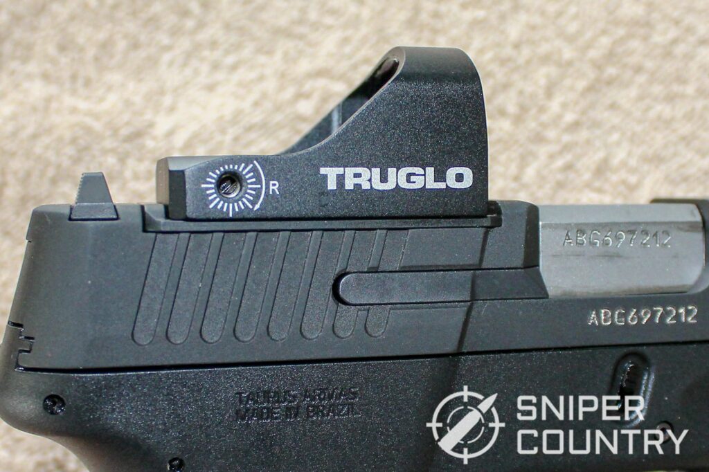 Taurus G3 with Tru Glo red dot sight side shot