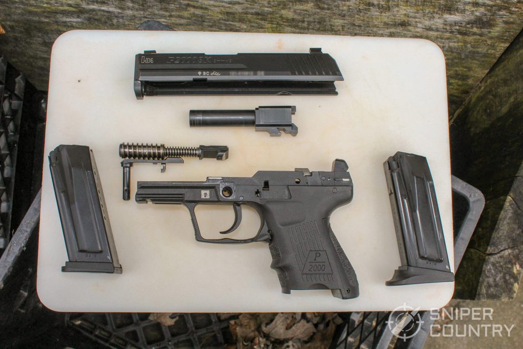 HK P2000SK pistol torn down