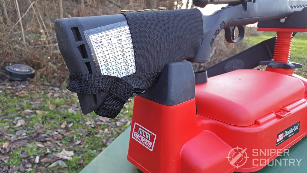 rifle on rest rear