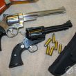 Ruger Blackhawk .45 Colt and S&W 629 together and holster