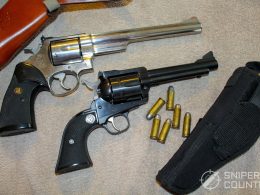 Ruger Blackhawk .45 Colt and S&W 629 together and holster