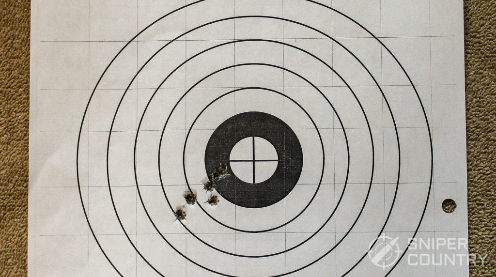 target rifle after sight adjustment