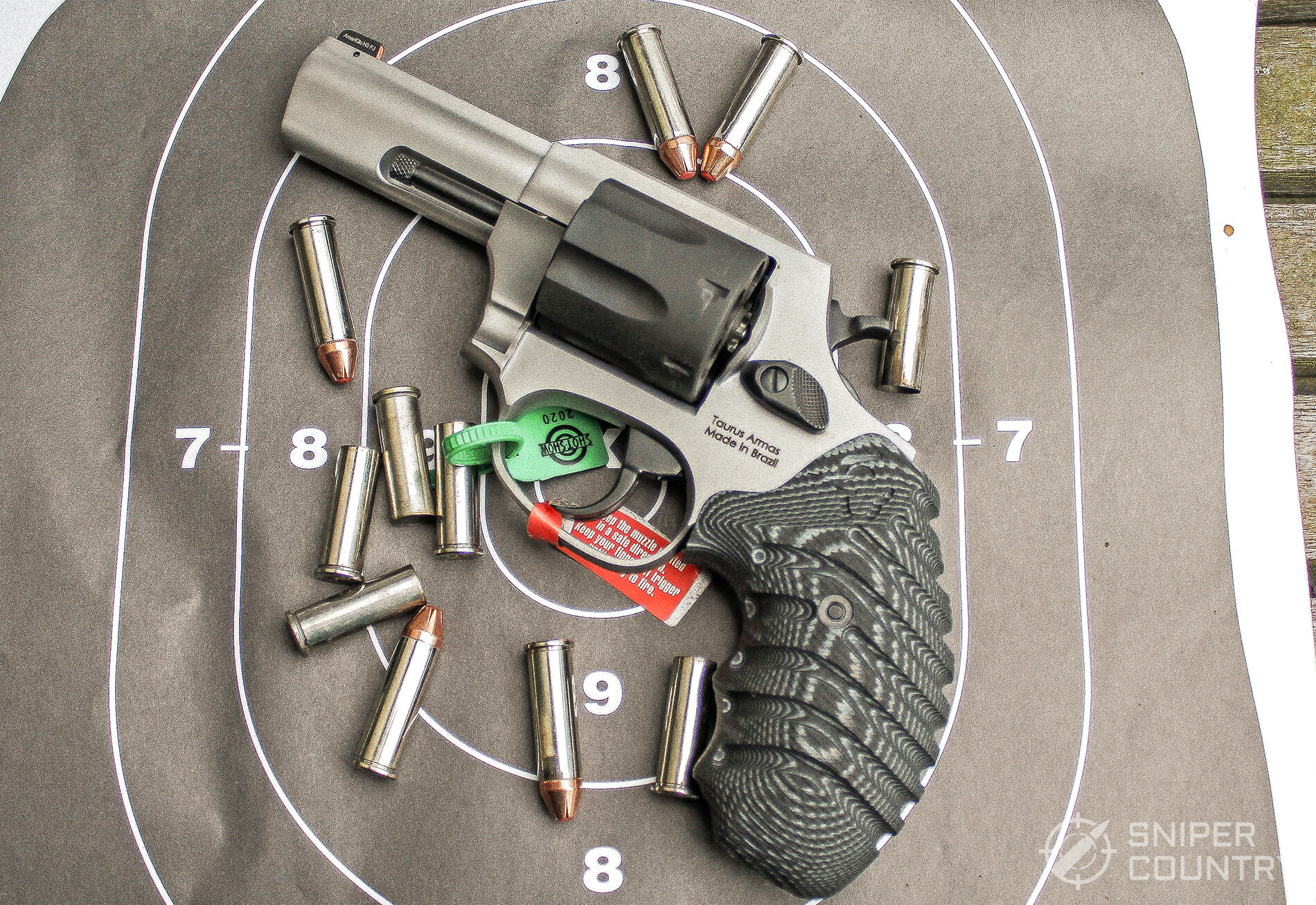 Taurus Firearms Model 856L Double Action Revolver 38 Special Stainless  Steel Viridian Laser 2 Barrel