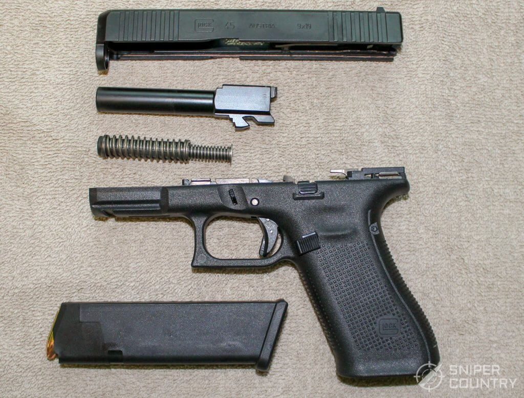 Glock 45 field-stripped