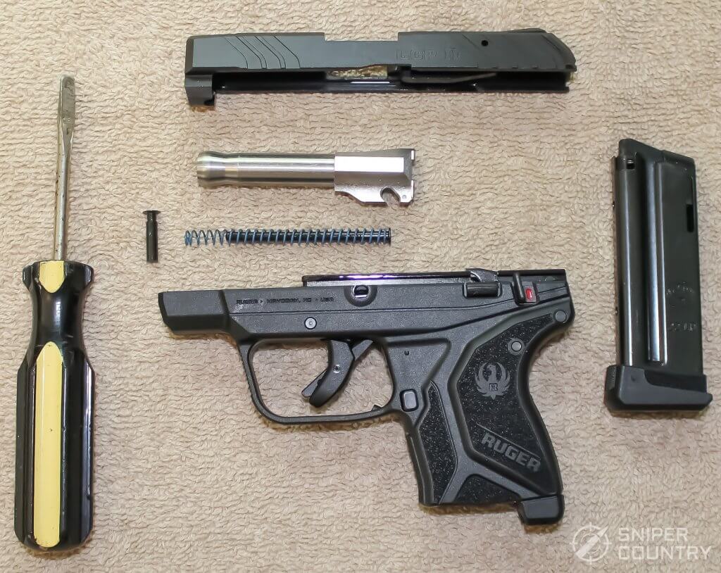 Ruger LCP II field stripped