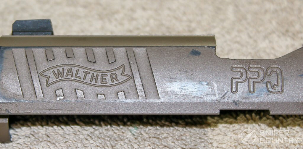 Walther PPQ M2 branding on slide