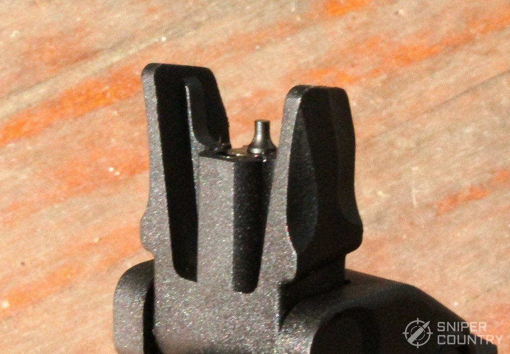 HK416 front sight side close-up