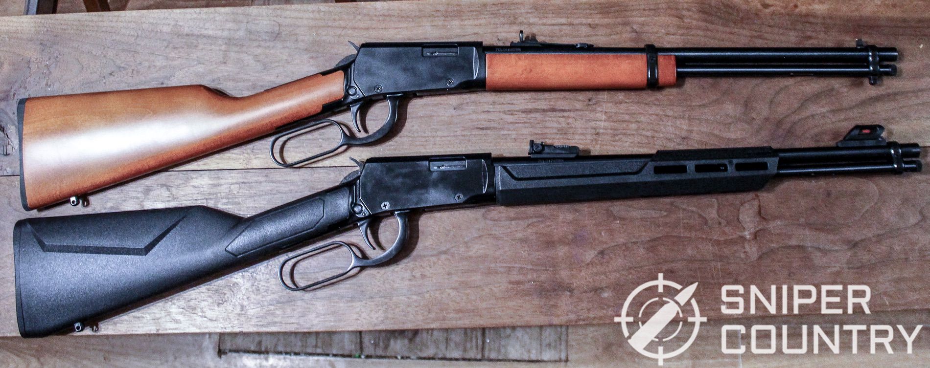 rossi 22 lever action rifle side by side
