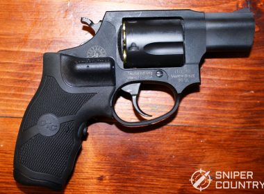 Crimson Trace Laser Grips demonstrated on revolver