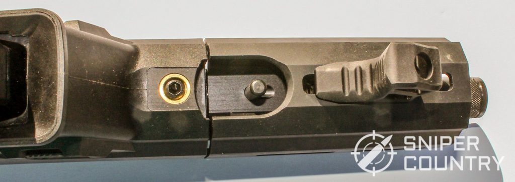 Close up shot of underneath the Ruger Charger
