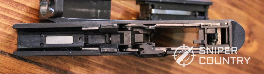 DB9 Pistol topside view of frame