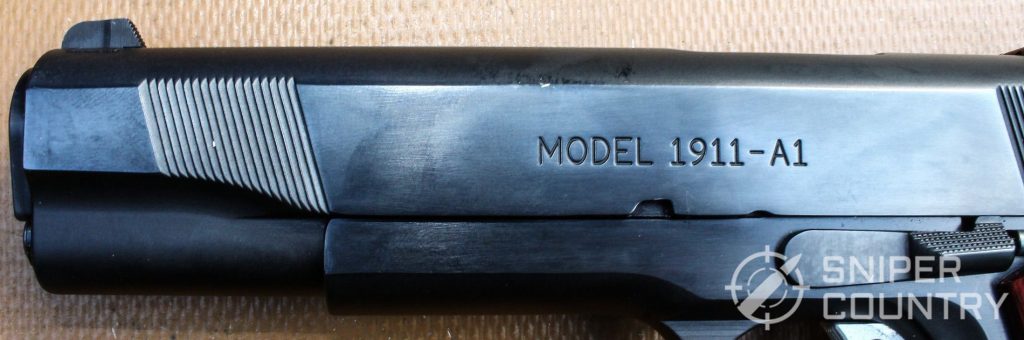 Rock River Arms 1911A1 engraving on barrel