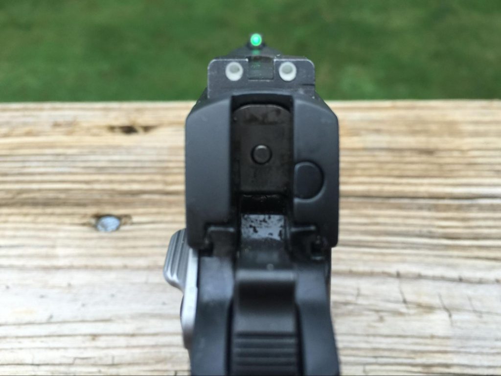 The SIG P238 three-dot sight