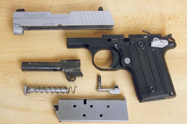 The SIG P238 components