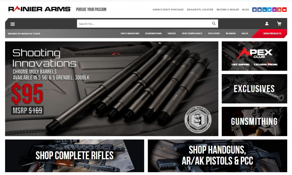 best online gun store rainier arms