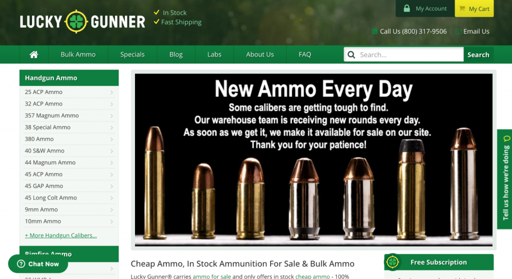 Lucky Gunner Site buying ammo online