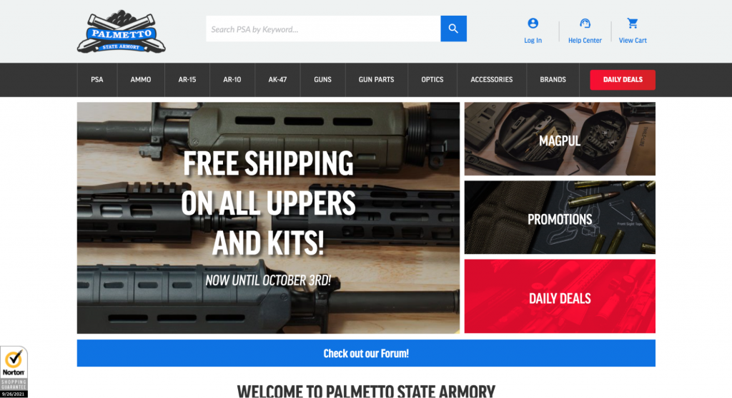 Palmetto State Armory website buy ammo online