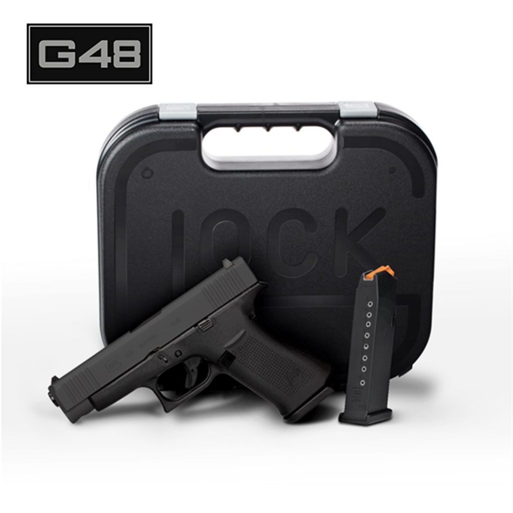 Glock 48, magazine, and case