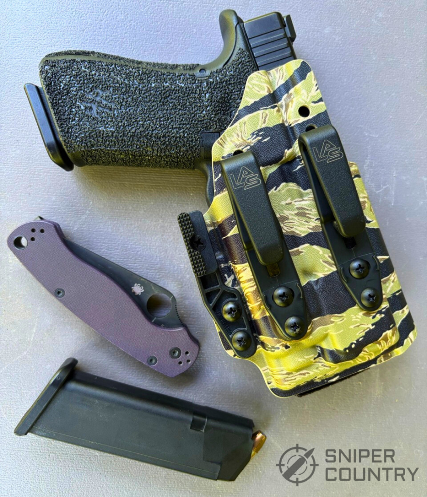 Glock 45 and pistol light in holster