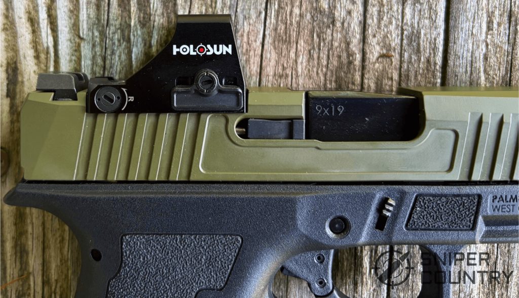 holosun 407K X2 attached to compact pistol