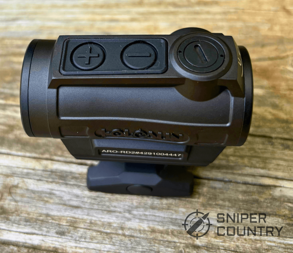 ARO red dot scope with adjustment buttons