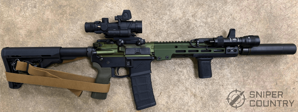 Geissele 11.5 AR15 with ACOG and RMR red dot scope