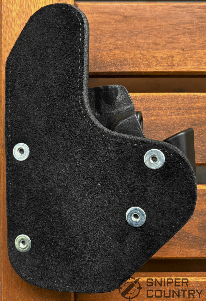 kydex leather hybrid holster with suede backer