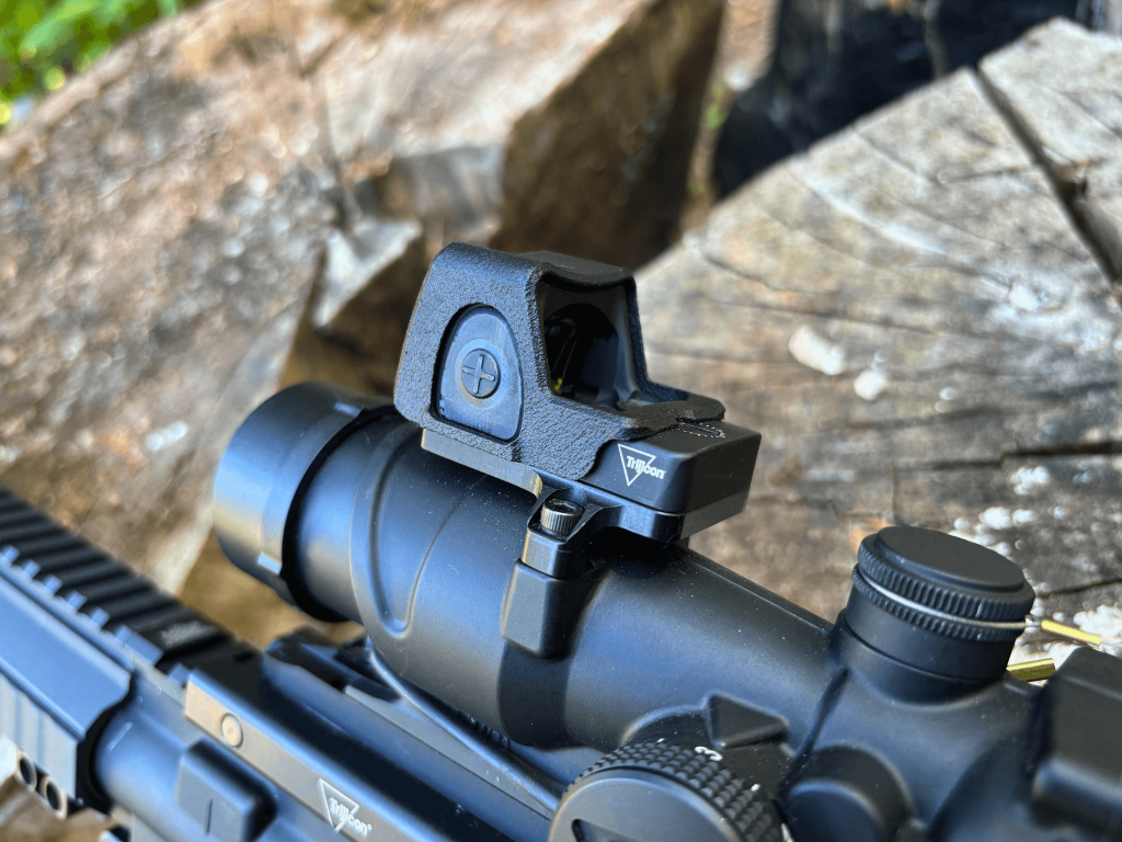 ACOG with top mounted RMR red dot